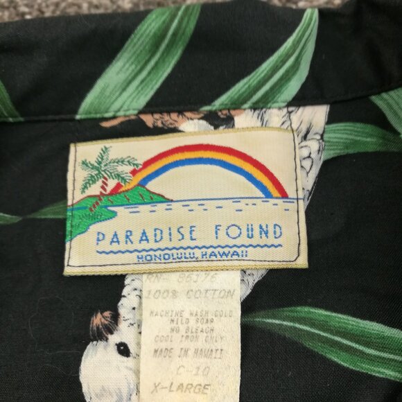 Vintage Paradise Found Shirt Hawaiian Parrots Cockatoos Magnum PI Camp Mens XL - Picture 3 of 7